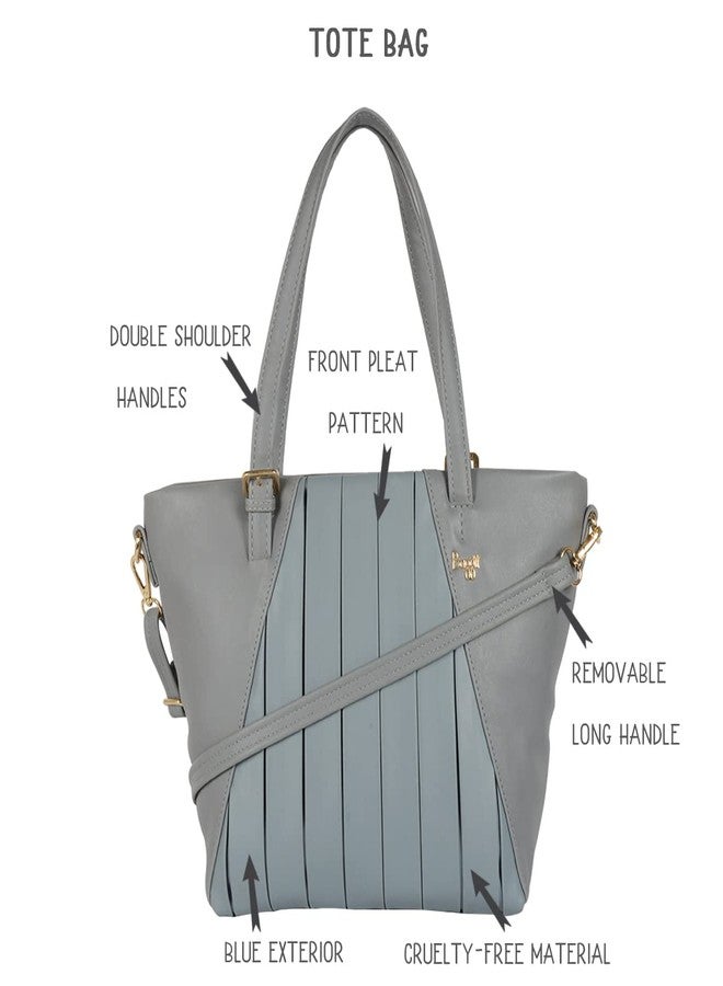 باجيت حقيبة يد نسائية زرقاء كبيرة الحجم من باجيت | حقيبة يد أنيقة وعصرية للسيدات - Image 2